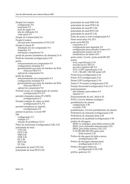 Guia do administrador para sistemas Polycom HDX