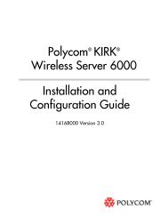 Polycom® KIRK® Wireless Server 6000 Installation and ...