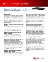 SoundStructure 1.2 FAQ - Polycom