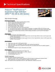 Technical Specifications - Polycom