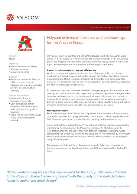 Auchan - A Polycom Customer Success Story