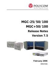 MGC-25/50/100 MGC+50/100 - Polycom
