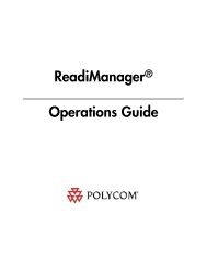 ReadiManager Operations Guide - Polycom