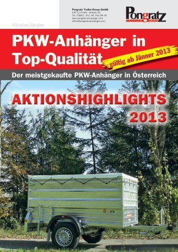 PKW-Anhänger in Top-Qualität - Pongratz Anhänger