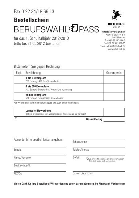 BERUFSWAHL PASS