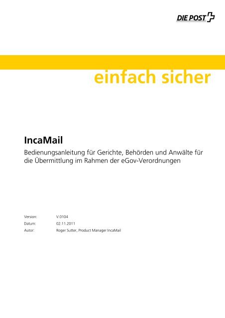 IncaMail - Die Schweizerische Post