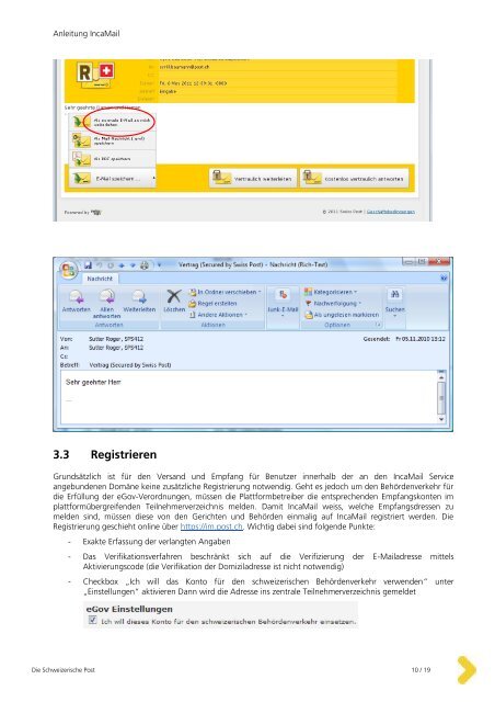 IncaMail - Die Schweizerische Post