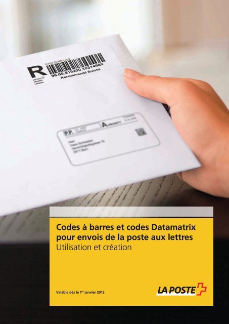 Codes Ã barres et codes Datamatrix pour envois ... - La Poste Suisse