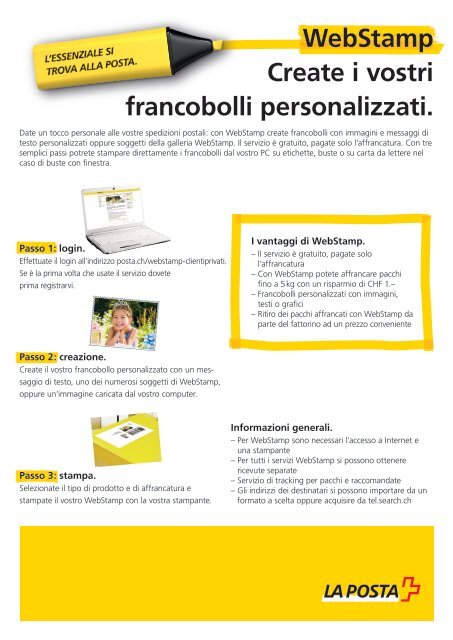 WebStamp, Create i vostri francobolli personalizzati