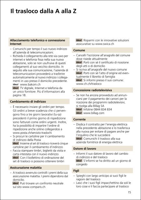 Manuale per traslochi Il link viene aperto in