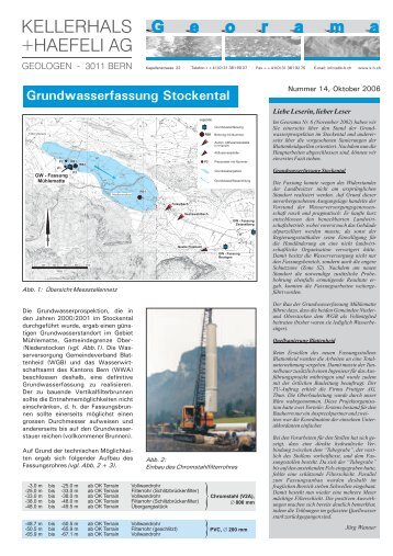 Grundwasserfassung Stockental - Kellerhals + Haefeli AG