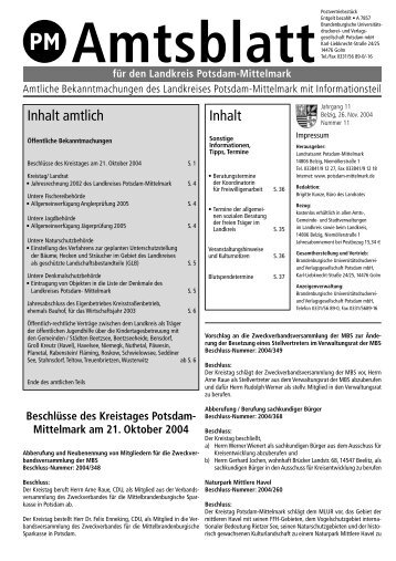 Öffentlich-rechtlicher Vertrag - Landkreis Potsdam-Mittelmark