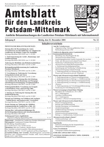 Amtsblatt - Landkreis Potsdam-Mittelmark