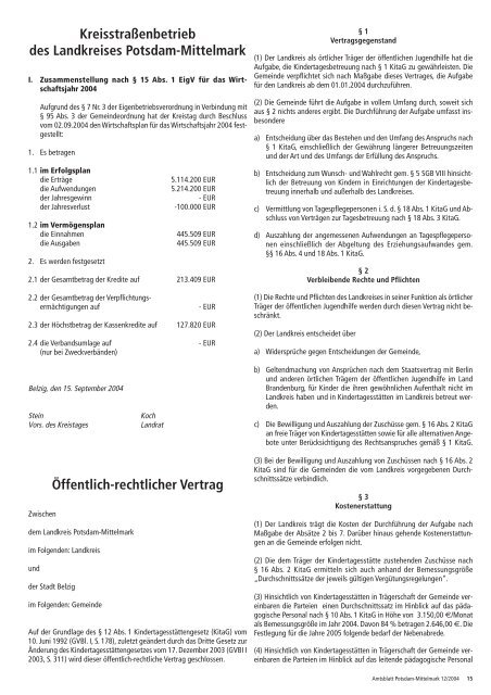 Öffentlich-rechtlicher Vertrag - Landkreis Potsdam-Mittelmark