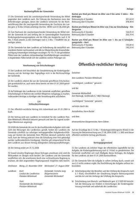 Öffentlich-rechtlicher Vertrag - Landkreis Potsdam-Mittelmark