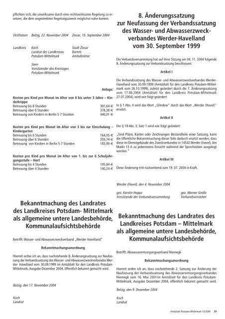 Öffentlich-rechtlicher Vertrag - Landkreis Potsdam-Mittelmark