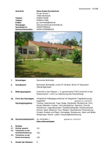 2. Schulbezirk - Landkreis Potsdam-Mittelmark