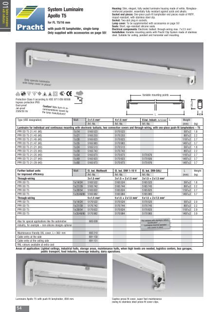 Batten luminaires - Alfred Pracht Lichttechnik GmbH