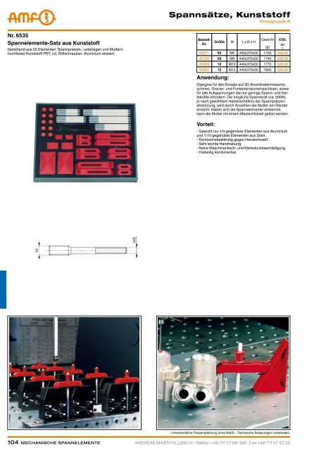 MECHANISCHE SPANNELEMENTE - ppw Handel GmbH