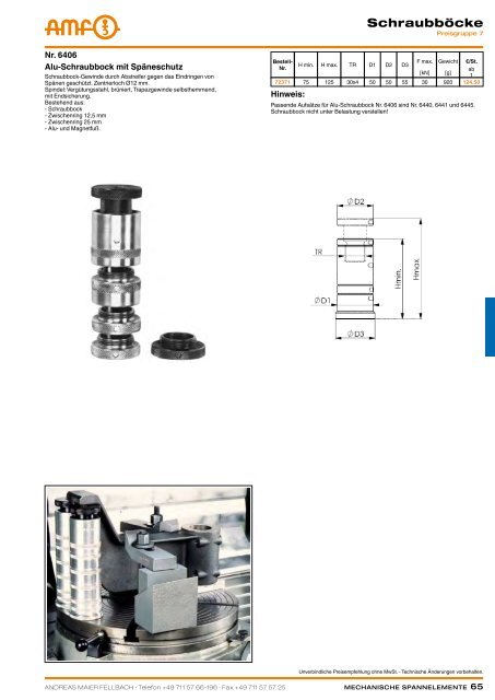 MECHANISCHE SPANNELEMENTE - ppw Handel GmbH