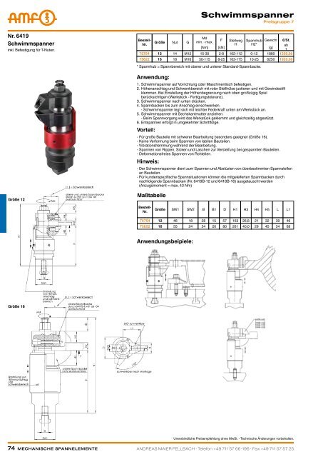 MECHANISCHE SPANNELEMENTE - ppw Handel GmbH