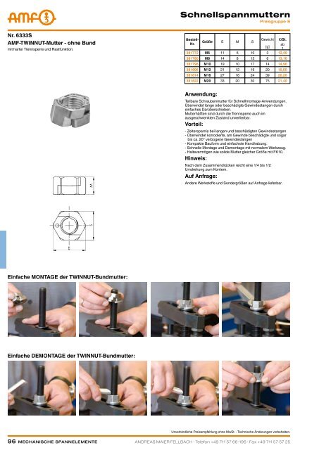 MECHANISCHE SPANNELEMENTE - ppw Handel GmbH