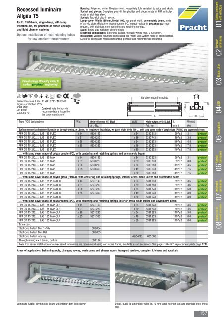 Batten luminaires - Pracht