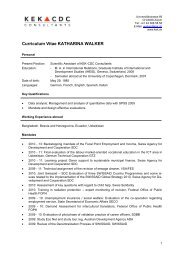 Lebenslauf Katharina Walker - KEK-CDC Consultants