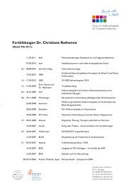 Weiterbildungsliste Dr. Rathenow - Dr. Christiane Rathenow