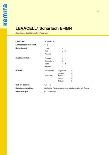 LEVACELL® Scharlach E-4BN - PRECHEL GmbH