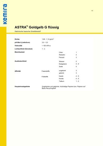 ASTRA Goldgelb G flüssig - PRECHEL GmbH