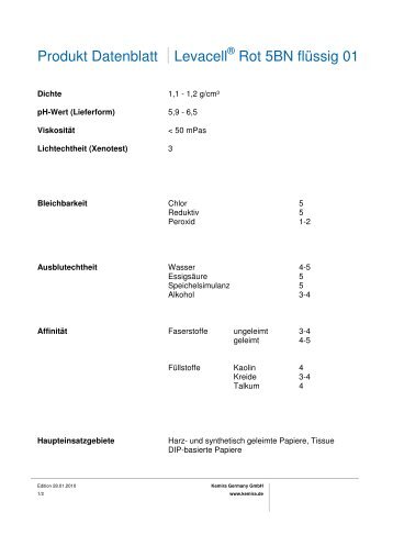 Levacell Rot 5BN flüssig - PRECHEL GmbH