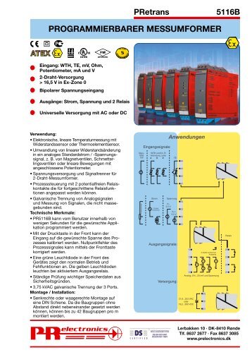 PROGRAMMIERBARER MESSUMFORMER - PR electronics