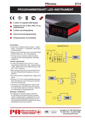 PRogRammeRbaRT LeD-insTRumenT - PR electronics