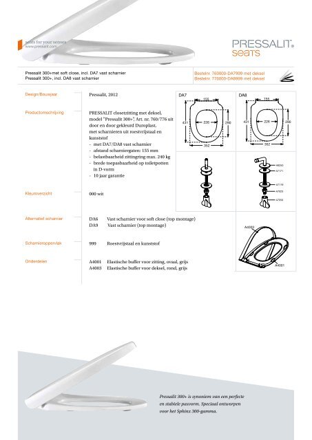 Weitere Informationen (PDF) - Pressalit A/S