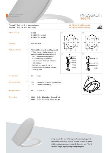 Hent informations side her (PDF) - Pressalit A/S