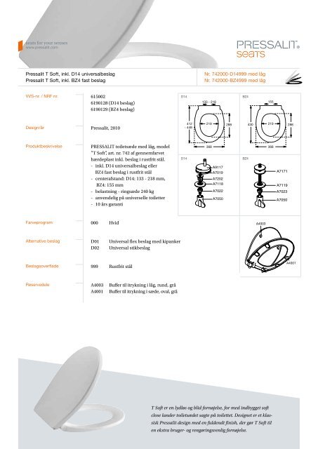 Hent informations side her (PDF) - Pressalit A/S