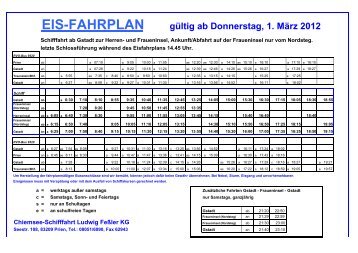 EIS-FAHRPLAN - Prien am Chiemsee