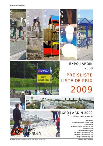 Preisliste / Liste de prix 2009 pour utilisation CD ... - Jardin 2000