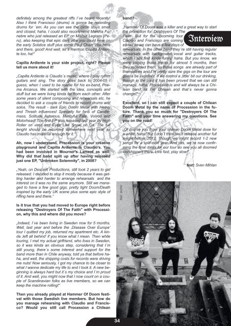 DOOM METAL FRONT Zine #5 - 01/2011