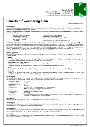 SamiColor weathering stain - Kälin Täfer in der Schweiz