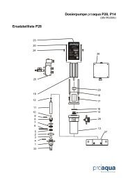 Dosierpumpe proaqua P28, P14 Ersatzteilliste P28 - Proaqua Mainz