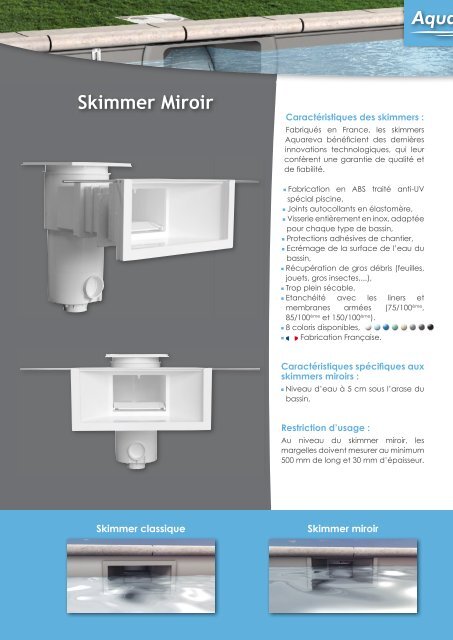 Skimmer Miroir Il relÃ¨ve le niveau - Procopi