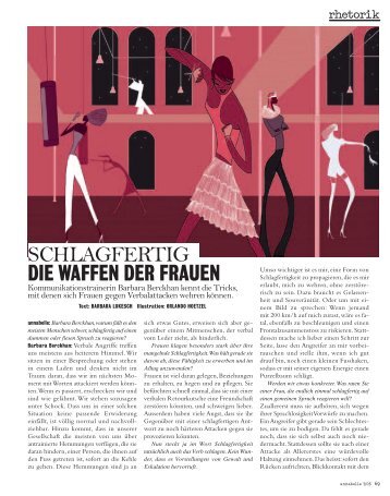 Schlagfertig, die Waffen der Frauen - Profitraining