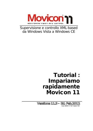 Tutorial : Impariamo rapidamente  Movicon 11 - Progea