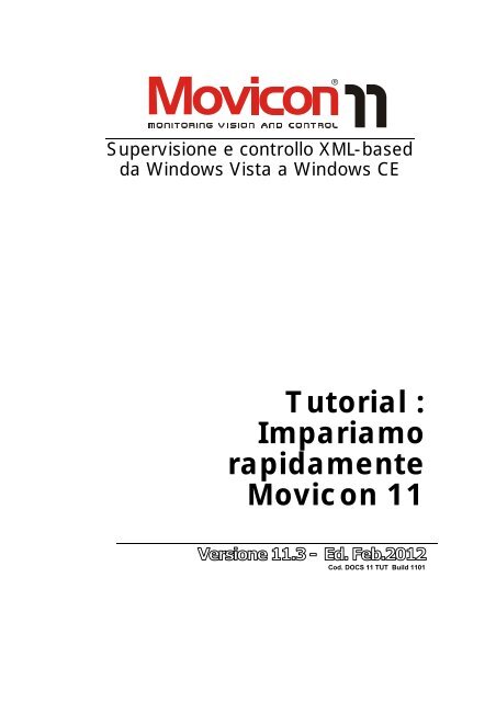 Tutorial : Impariamo rapidamente Movicon 11 - Progea
