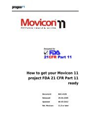 How to get your Movicon 11 project FDA 21 CFR Part 11 ...  - Progea