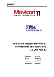 Realizzare progetti Movicon 11 in conformitÃ  alla norma ... - Progea