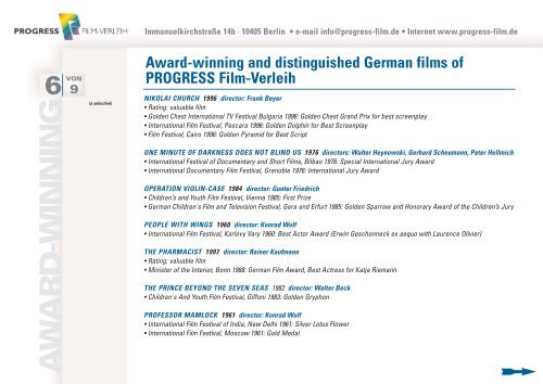 PDF Awards - PROGRESS Film-Verleih
