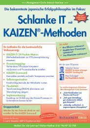 Management Circle Seminar: Lean IT mit KAIZEN®-Methoden - Die ...